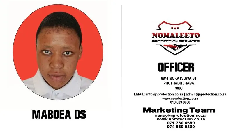 Nomaleeto Protection Services Officer