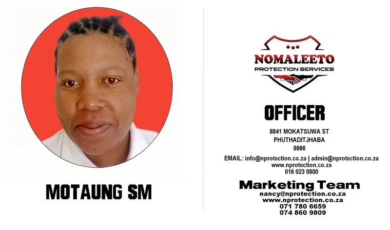Nomaleeto Protection Services Officer