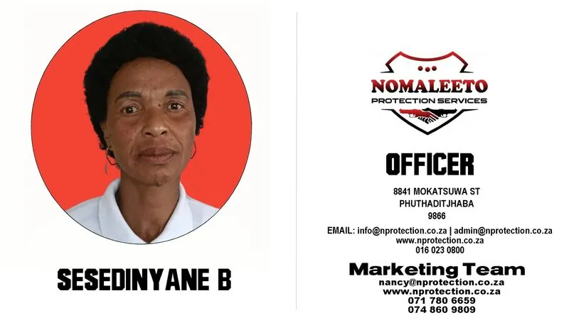 Nomaleeto Protection Services Officer