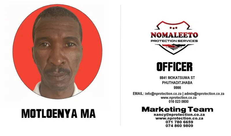 Nomaleeto Protection Services Officer