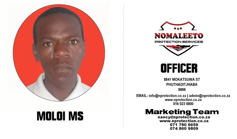 Nomaleeto Protection Services Officer